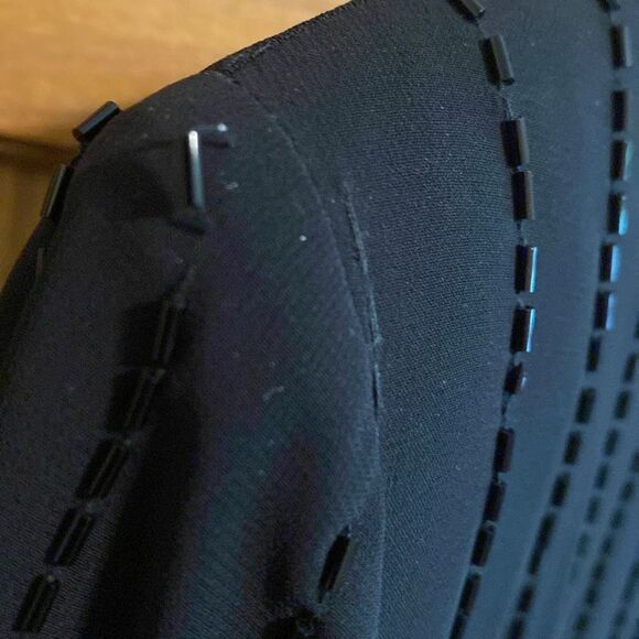 Donna Morgan Black Beaded Dress - Picture 5 of 5